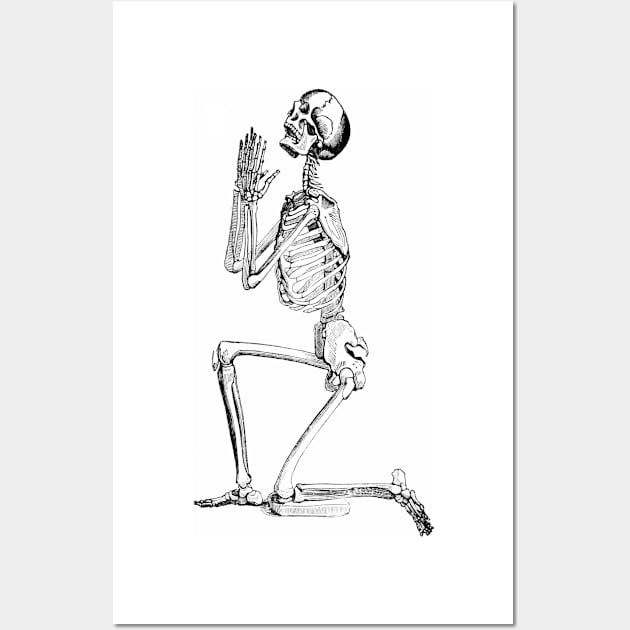 Praying Skeleton Wall Art by ThistleRosep